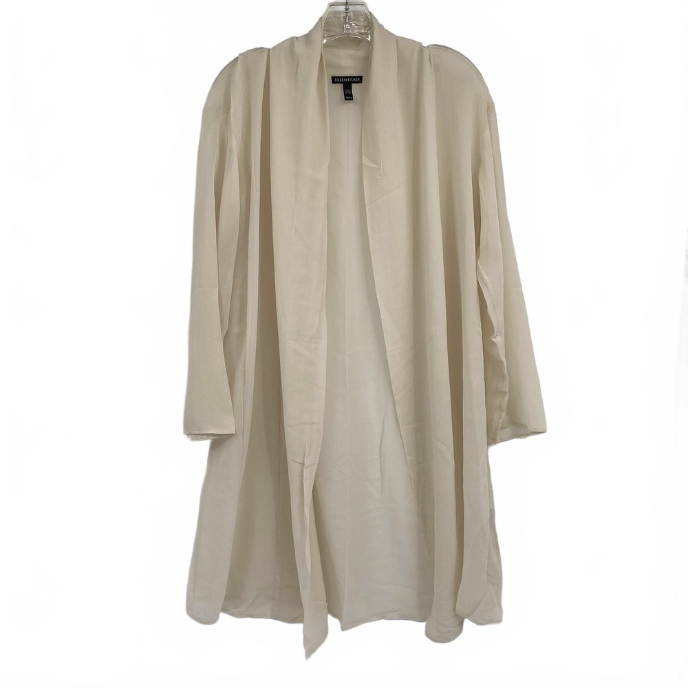 Eileen Fisher Beige Open Front Cardigan | Womens XS